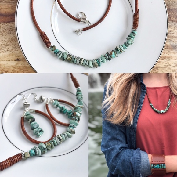 🔸Hand Crafted Turquoise Necklace - Picture 4 of 5